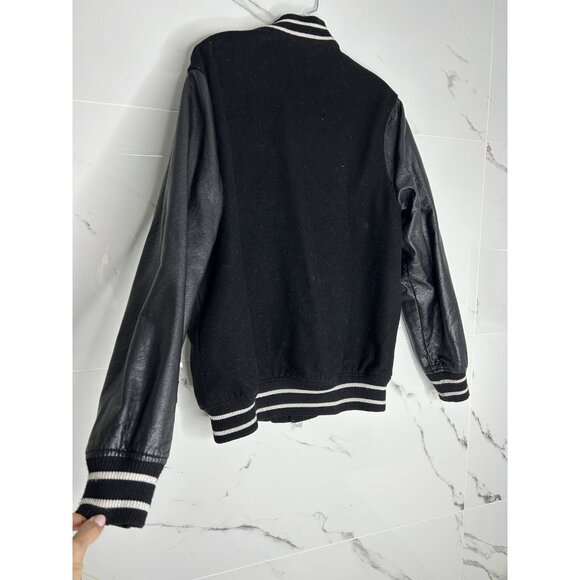 VTG Varsity Jacket Mens Letterman Wool Blend Football Bomber College Warm EUC - Picture 7 of 10